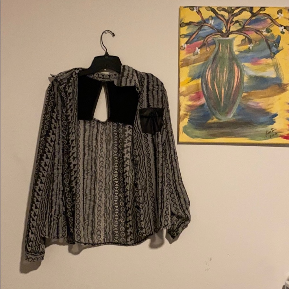 Bold print blouse